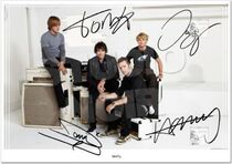 #McFly Little Flying Man Signature Photo Tom Danny Jones Dougie Poynter