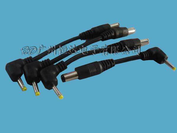 Factory direct DC conversion line 5 5*2 1DC male to 2507DC elbow male DC power adapter line
