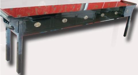 Flat remote lacquer bar case wood black bottom lacquerware ancient case more than six bucket storage Chinese style home Joe transfer gift