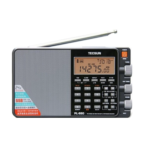Desheng Radio PL-880 Портативная высокочувствительна полная группа энтузиастов энтузиастов цифровой настройки радио