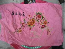 National Heritage Qing Dynasty Pink Silk Embroidery Boutique Flower Figure Bag Old Embroidery Spring Festival