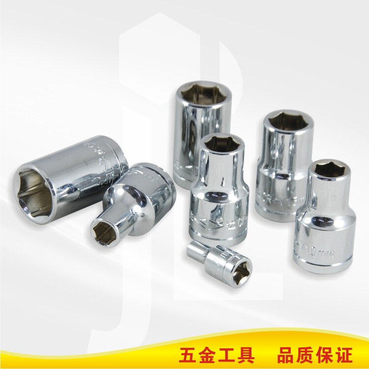 Shengda tool metric 1 4 inch small fly hexagonal mirror polished short sleeve machine repair auto repair tool chrome vanadium steel