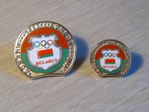 2012 London Olympics badge Belarusian Olympic Committee badge Belarusian NOC badge pair