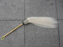 Authentic true horsetail brush dust Taiji brush dust horse tail Buddha dust true ponytail total length 100CM