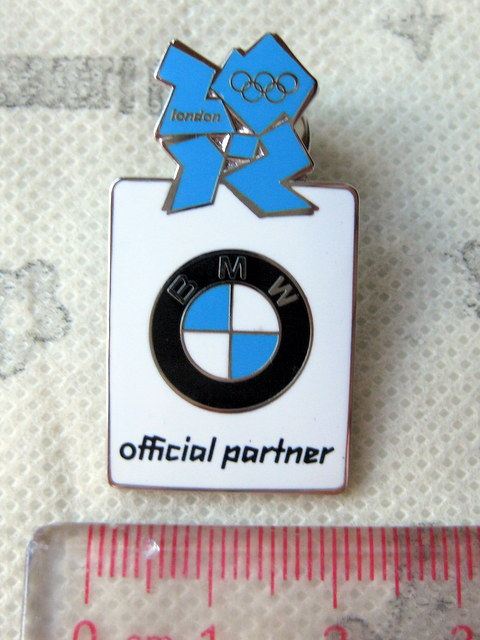 () 2012 London Olympic Games Badge Sponsor badge BMW in kind