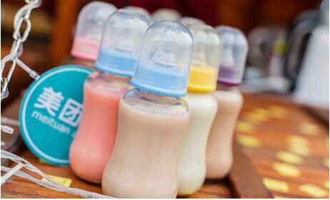 Beverage bottle milk tea bottle milk tea shop special baby nipple milk bottle juice glass factory