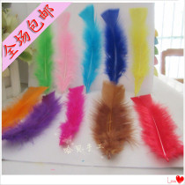 diy handmade material colored feathers decorative feathers handmade feathers 12 colors mixed 0 12 yuan root