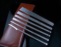Yangzhou three knives special specialty hardness 68HRC Damascus steel professional pedicure knife 6-piece set send millstone leather case