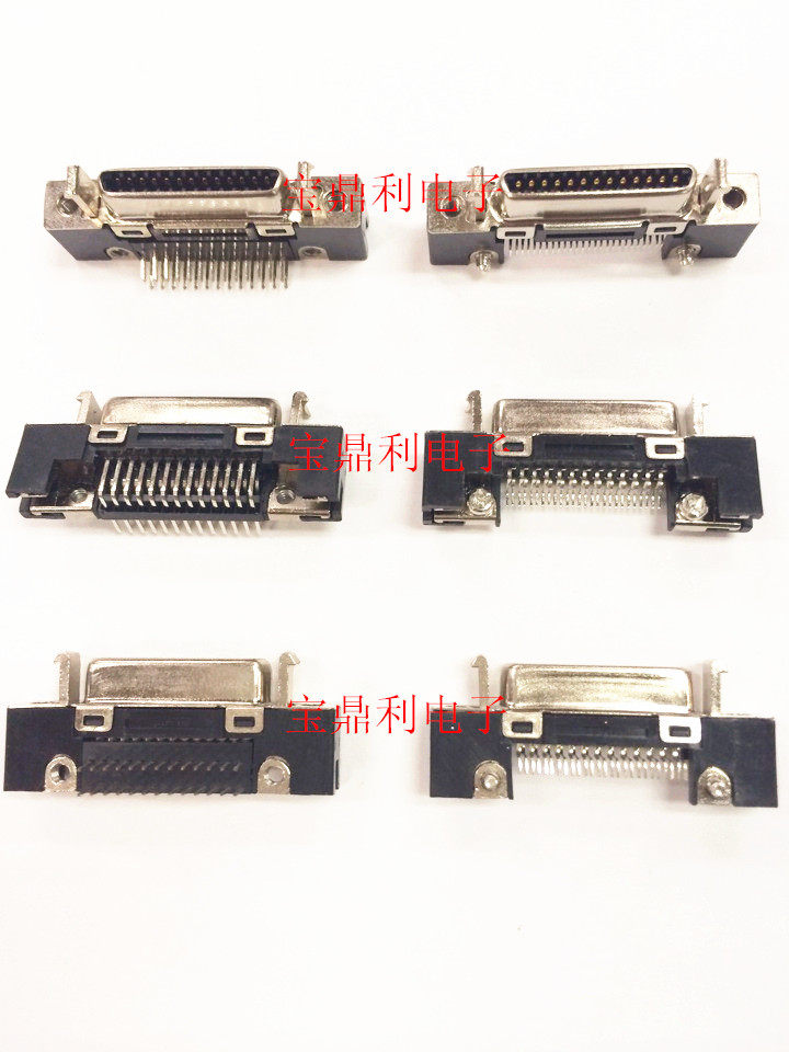 Taiwan SUYIN 26 Two-row bending pin and patch with ear-groove SCSI 26P connector connector