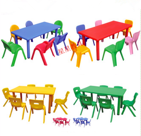 Direct sale kindergarten reinforced table and chair set children Table Table and Chair baby plastic table and chair kindergarten table and chair special price