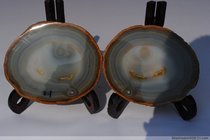 Brazil natural silk agate Sun and Moon