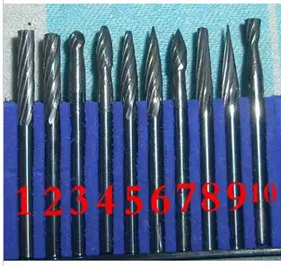 Mill Machine authentic tungsten carbide rotary cutter suit 10 sets a single 6-membered