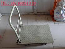 Tool cart Thickened padded part truck flat car folding handle tool cart four-wheel trolley size 480*750