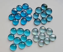 200 Blue Mediterranean glass Flat beads Crystal Stone Glass Stone Goldfish tank Decorative stone Spike