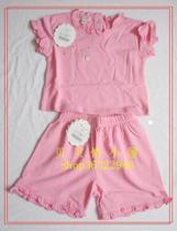 French Bubbly girl clog girl BB6108 children ultra cute embroidered short sleeve T-shirt shorts suit