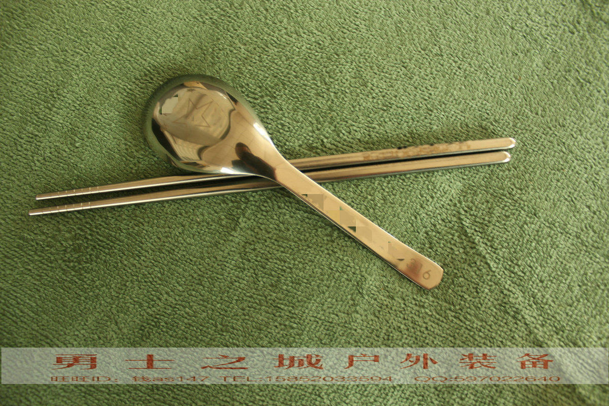 Tableware set non-slip stainless steel chopsticks spoon two-piece thickened portable environmental protection chopsticks spoon set