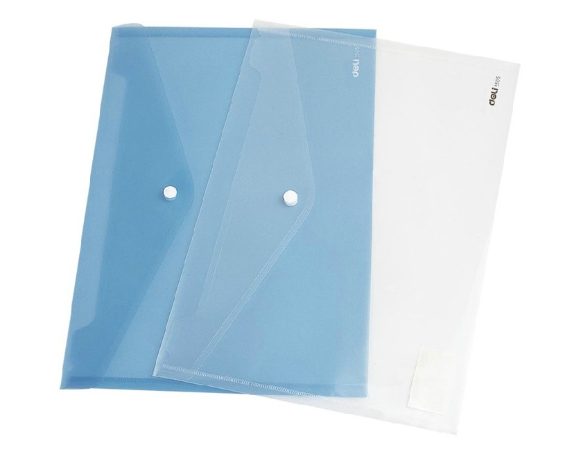Delex 5505 Push File Bag Office Supplies Transparent A4 button bag Stationery File Pack Information bag