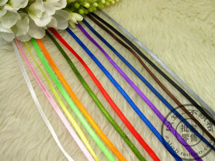 HORSE FINE RIBBON RIBBON RIBBON BOOKMARK BAND 3MM PURPLE WHITE BLUE POWDER GRAY YELLOW COFFEE GREEN BLACK RED