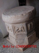 Stone carving column foundation stone pillar base stone carved column top stone pillar top stone sculpted decoration 003