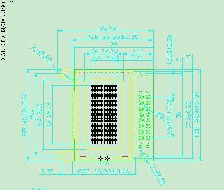 LCDLCM Character Laser 0802C Blue Yellow Green 16pin 2 Line 8 Characters