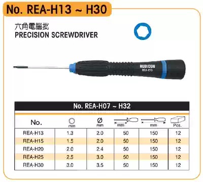 Original Japanese Robin Hood RUBICON Hexagon Computer Screwdriver REA-H20 Screwdriver 2 0mm