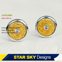 Star Dawn ● Round Mens Cufflinks Business Cuff Stud French Shirt Buckle Gift Box XK1695 Apollo