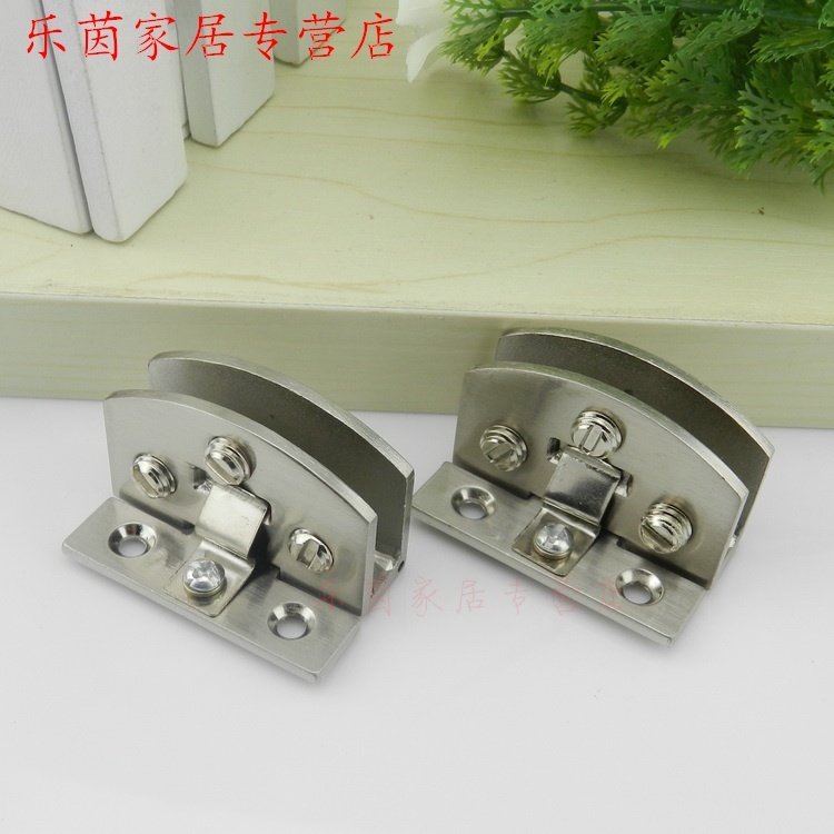 Thickened zinc alloy glass cabinet door hinge glass door clip arched display cabinet glass hinge glass hinge