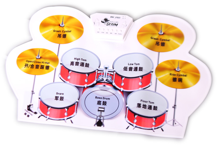 Creative silicone hand roll electronic drum DP669 portable folding jazz drum USB drum kit practice