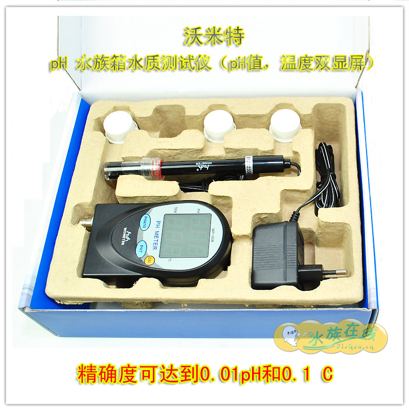 Wammett pH monitor aquarium water quality tester pH temperature double display screen
