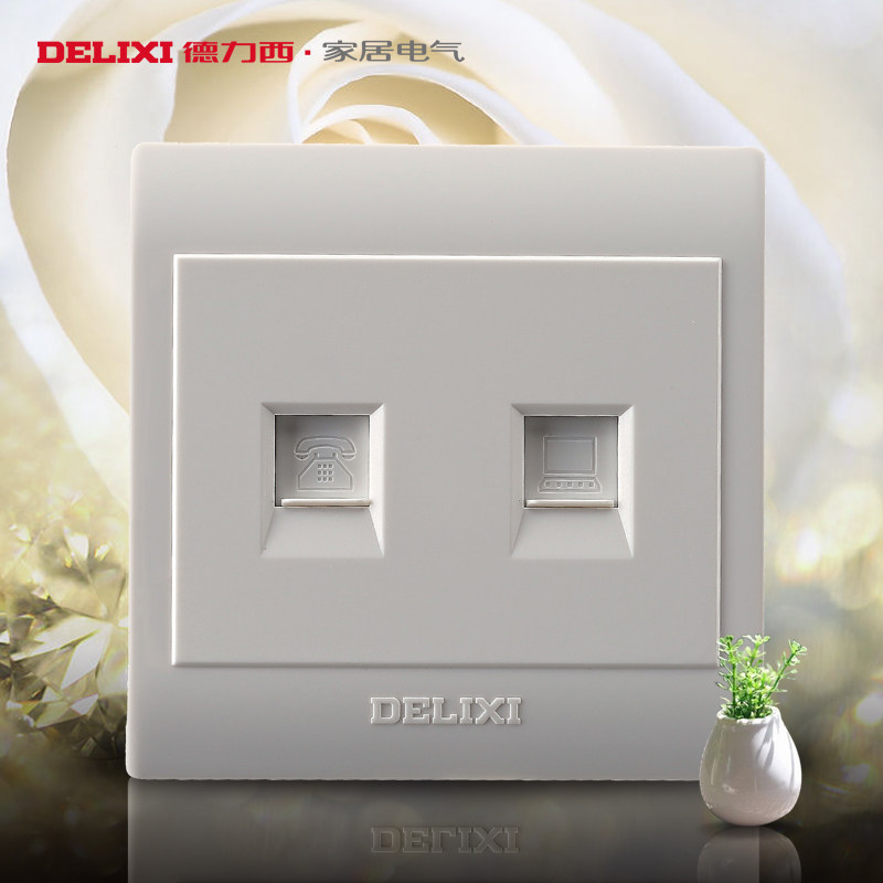 Deresi Wall Socket Switch Clear Clothing Network Route Telephone Line Socket Tel Computer Socket Special Price