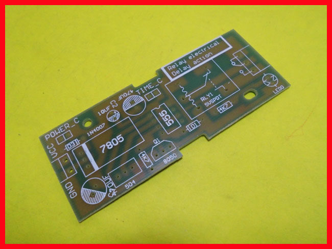 NE555继电器上电延时动作模块 1秒-5分钟可调 空PCB板