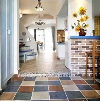 (Ruyi)30*30cm Multicolored rock antique brick Floor tile Wall brick Kitchen powder room Balcony Mediterranean Sea