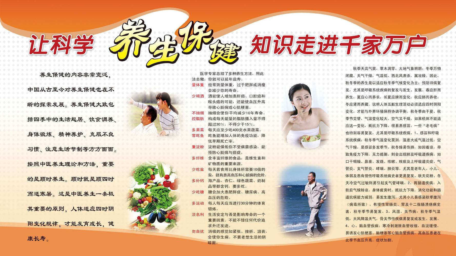 海报印制350养生展板素材956养生保健知识宣传psd