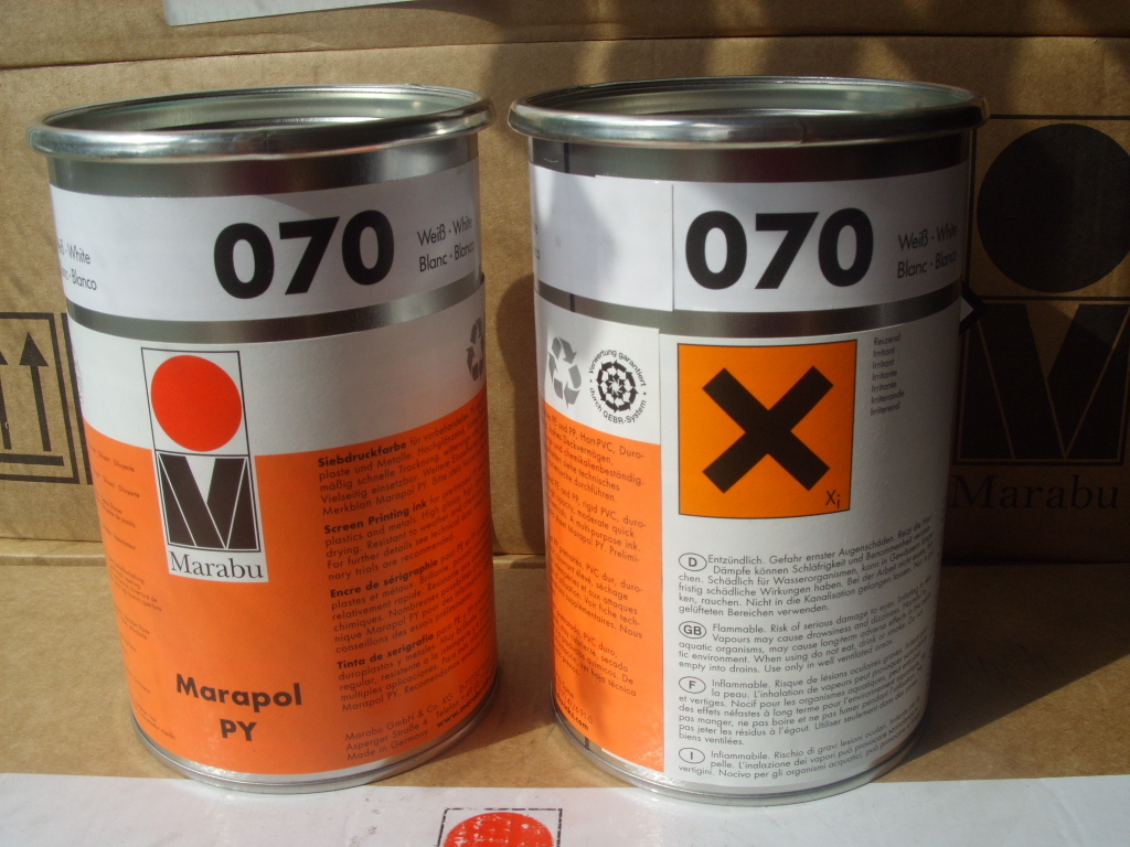 Germany MARABU screen printing pad printing ink PY070 white containing 13% tax imported