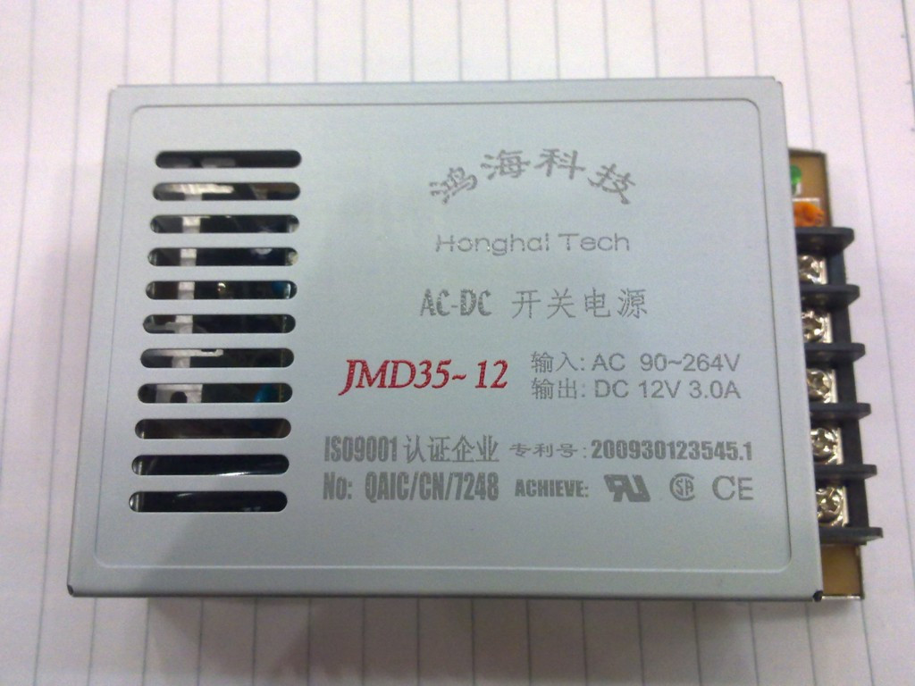 Hon Hai technology LED single-channel switching power supply monitoring switching power supply JMD35-12 12V 3A reliable quality