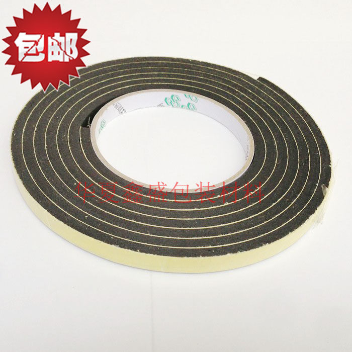 Single-sided EVA black sponge foam shockproof adhesive tape 1-2-3-4-5-6-8-9-10CM Width 3MM thick