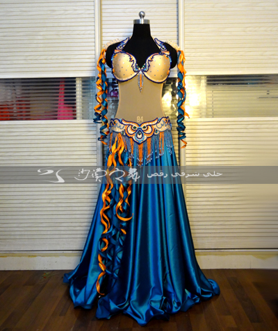 Belly dance suit Russia came to the show and ordered to do 720-degree double-decker dresses-Taobao