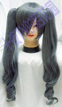 Ten nights TN-blue mixed gray high temperature double tiger mouth curly hair female version of Shire cos wig