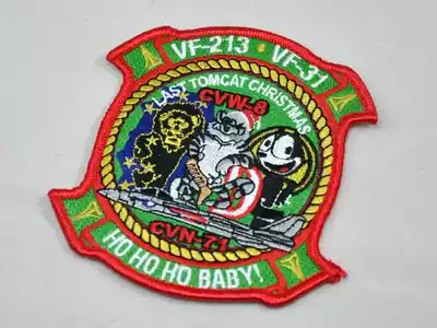 Last Christmas VF31 VF213 F14 TOMCAT retired cruise badge CVW8 CVN71