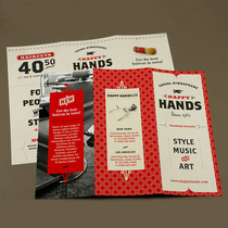 Print leaflet advertising leaflet tri-fold printing and typesetting 157 grams of coated paper sample manual