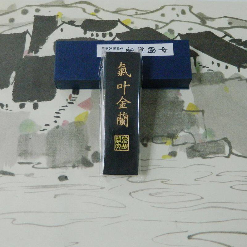 Four or two oil smoke ink Hu Kaiwen ink sticks ink sticks Refined air leaves Jinlan Large ink sticks ink fast