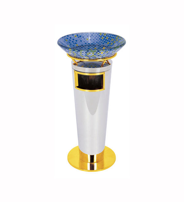 Baoding seat ash bin stainless steel trash can hotel trash can lobby vertical trash can peel box