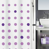 Swiss fashion bathroom SPIRELLA Spure simple purple polka dot polyester cloth waterproof shower curtain