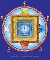 Buddha statue decoration decoration King Prajna protects the country Prajna jackfruit mandala Buddha portrait mandala thangka painting photo paper double-sided plastic packaging