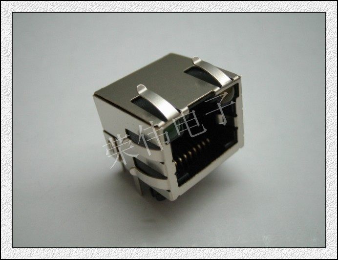 RJ45 Internet seat 8P8C with LED light with spring sheet Internet crystal head socket