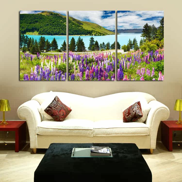 Купить Фреска Декоративная роспись современной гостиной триптих ...