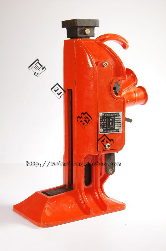 7 5-15 tons of manual tooth strip type mechanical jack lifting up track machine upright jack