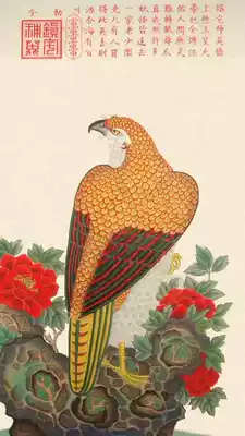 National intangible cultural heritage collection gift best gift Wuqiang woodblock New Year pictures hand-painted Condor Town House