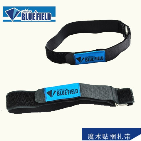 Blue field outdoor velcro strap backpack tent sticky strap 2 packing delivery pouch