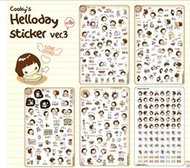 Fuji one-time imaging diary companion biscuit Girl Season 3 super cute waterproof sticker 5